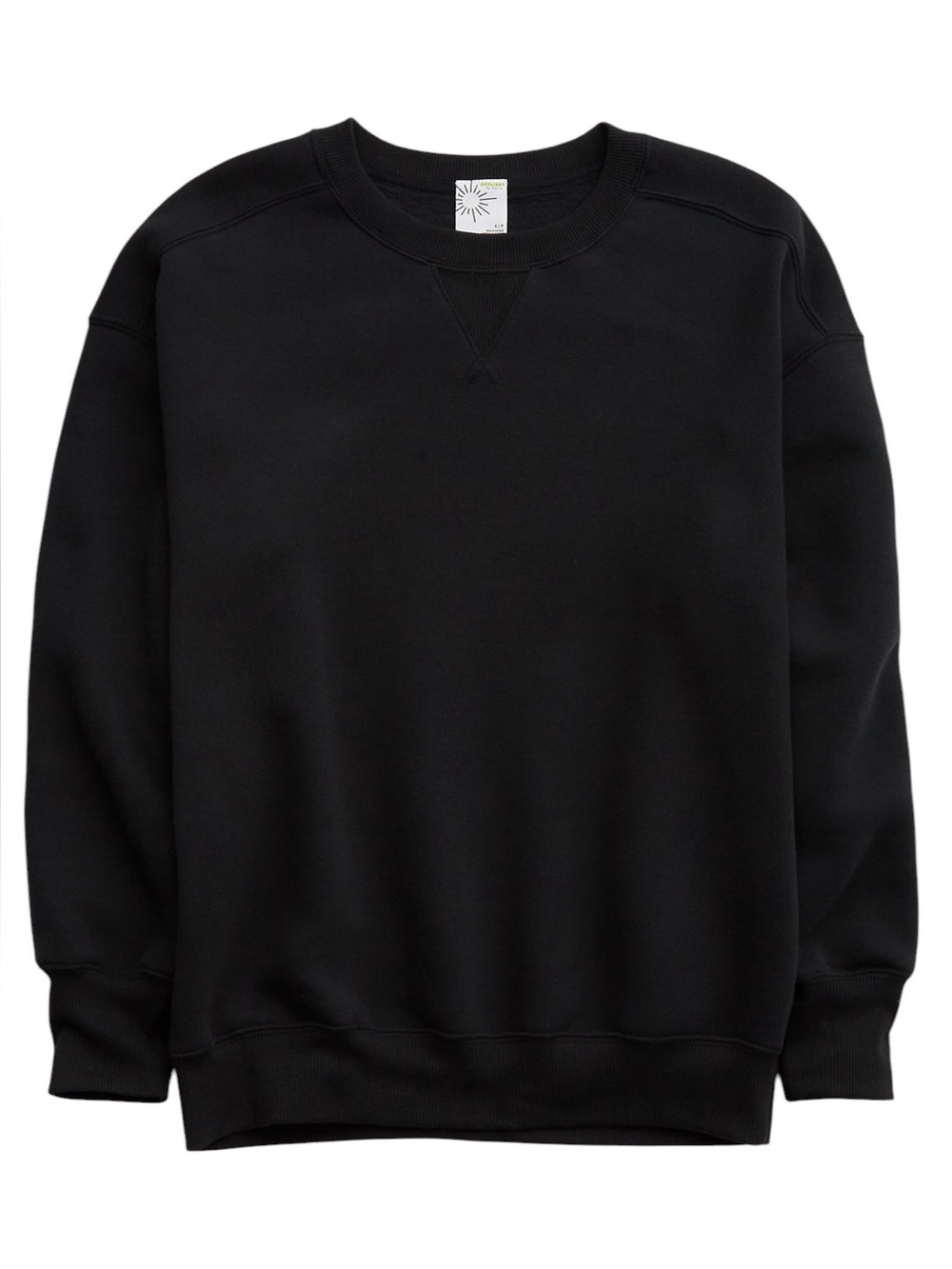 OFFLINE By Aerie Cloud Fleece Oversized Crewneck Sweatshirt Black Size Large